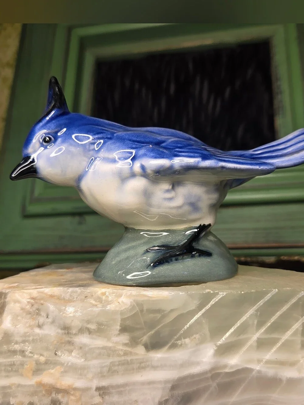 K Stangl Pottery Tufted Titmouse (Model #3592) Factory Second Vintage Sculpture